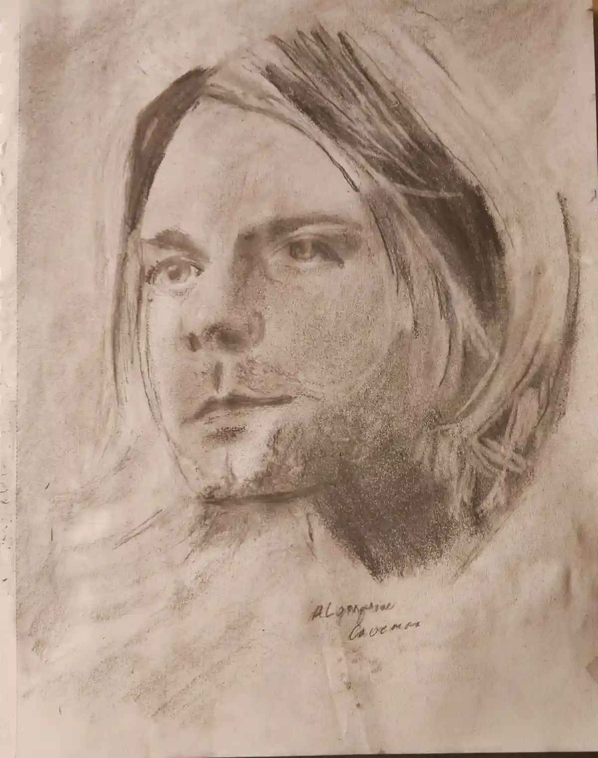 Stunning charcoal sketch that captures the imagination.