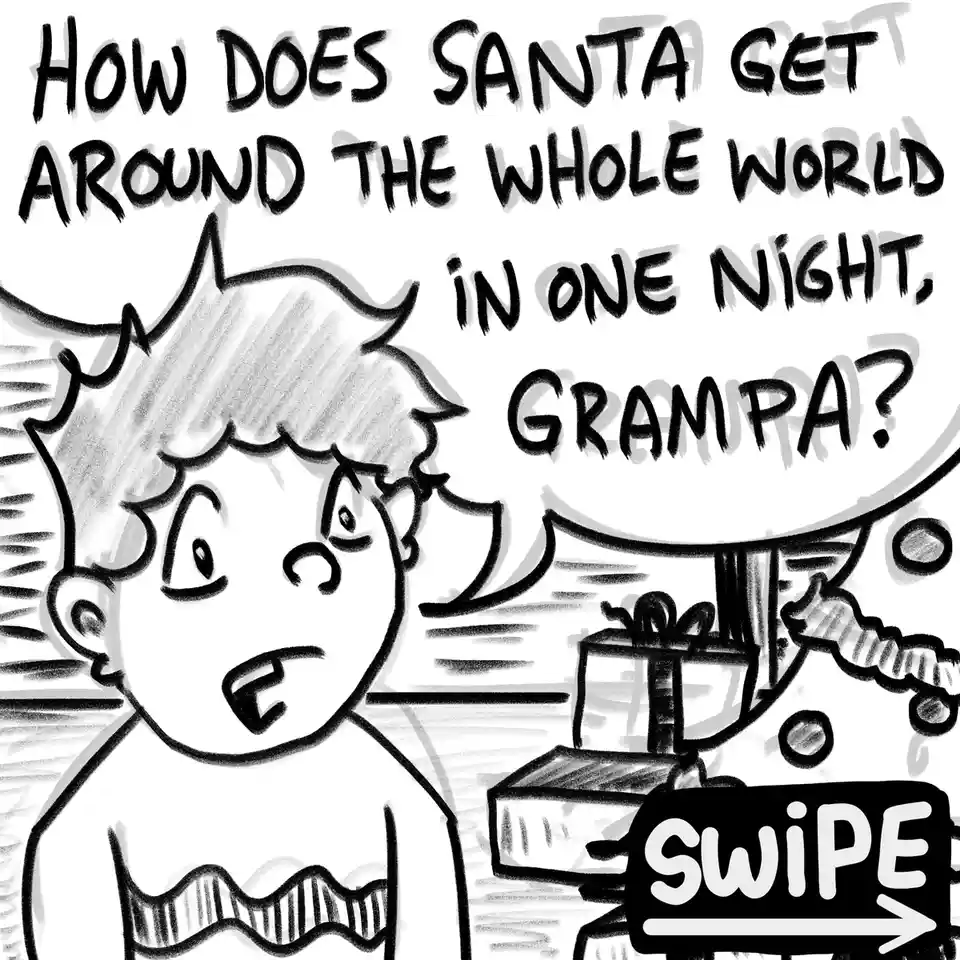 Unveiling Santa's Hidden Secrets: A 9-Panel Adventure