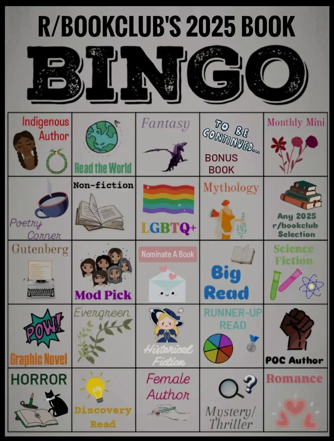 Your Ultimate 2025 Book Bingo Challenge