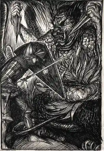 Epic Showdown: Knight vs. Demon