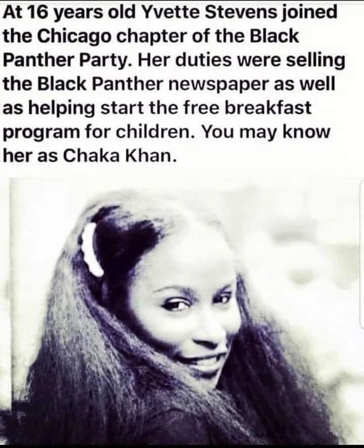 A black and white photo shows a smiling young Black woman with long hair and a white hair clip. Overlaid text states she was…