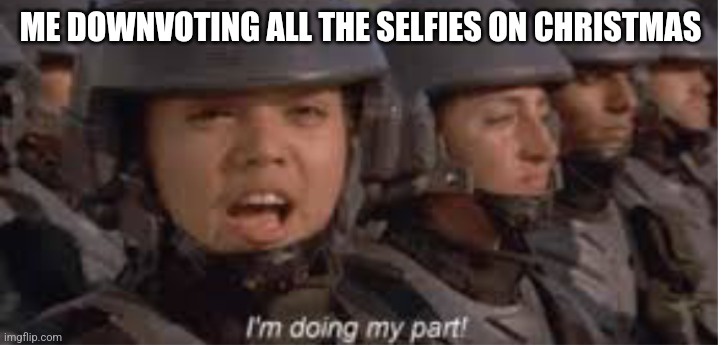 A still from a movie showing a soldier in a helmet with an angry, shouting expression, surrounded by other soldiers…