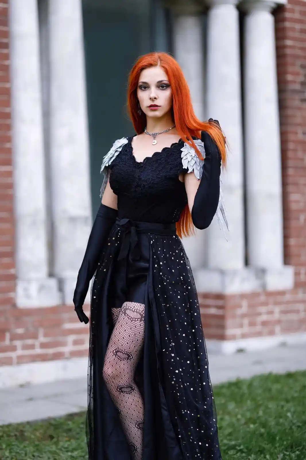 Admiring Her Fabulous Outfit