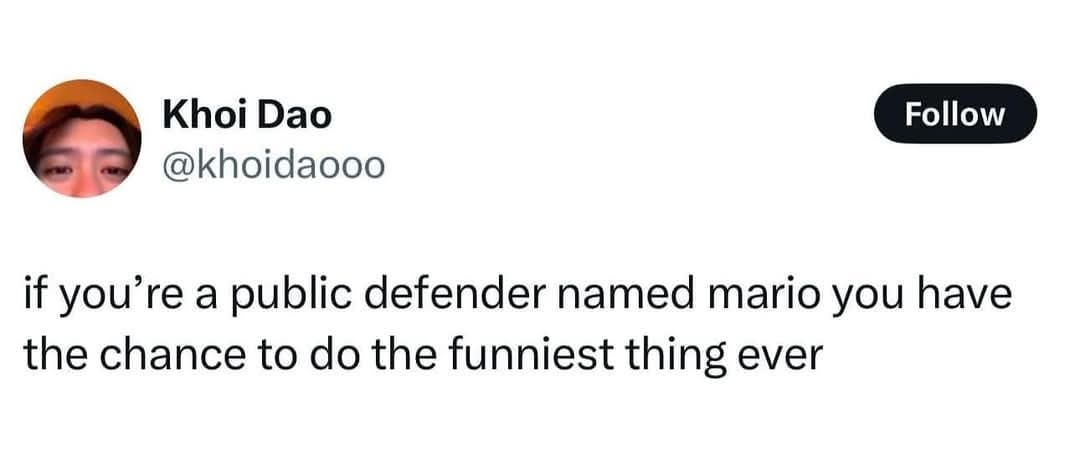 A screenshot of a tweet by user Khoi Dao (@khoidaooo) shows a plain white background with black text. The text reads: 'if…