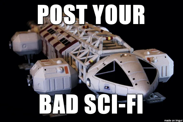 A detailed model of a white, boxy, and angular spaceship with visible rivets and panels, set against a black background…