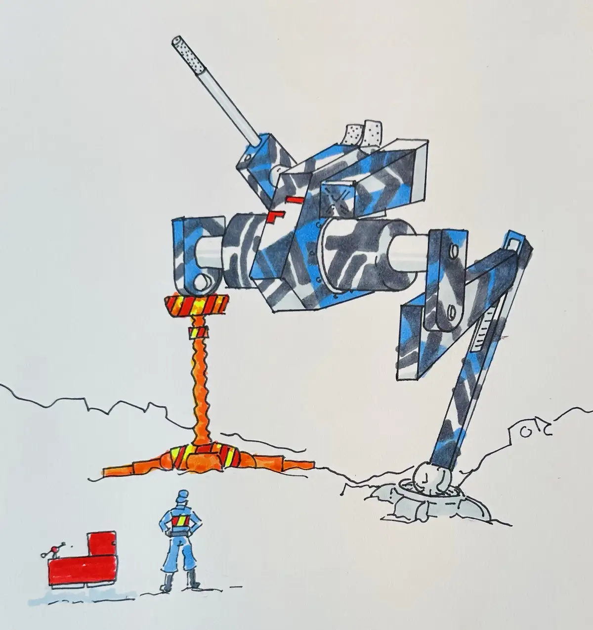 Stargone: Mech Waiting for a New Leg