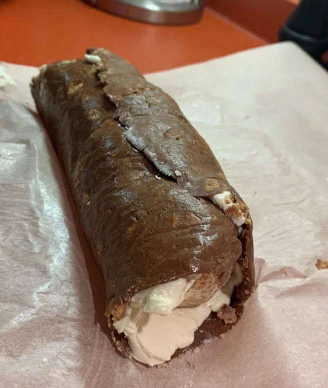 Introducing the 'Shit Roll' dessert!