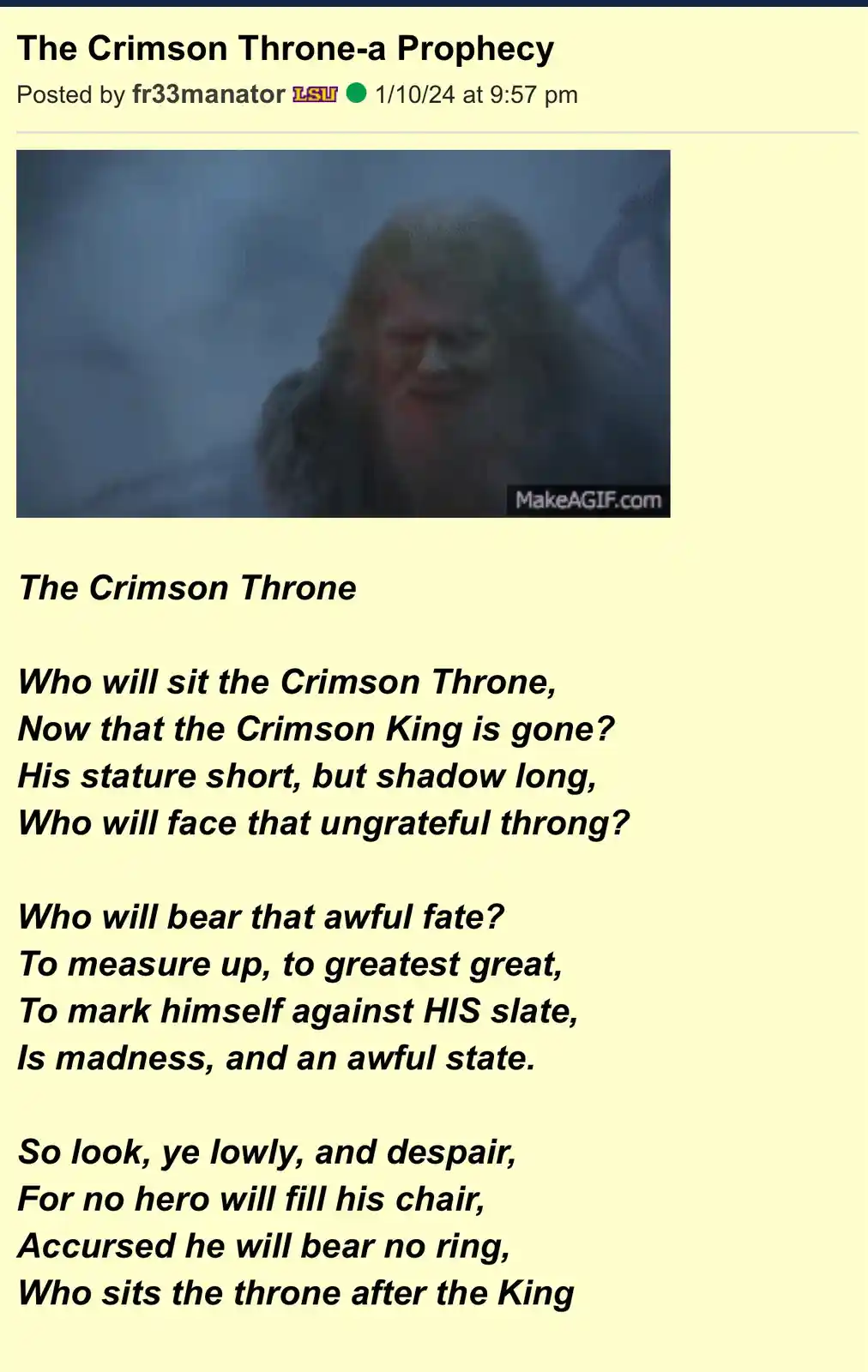 The Prophecy of the Crimson Throne