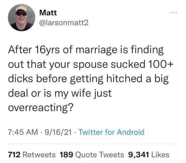 A screenshot of a tweet from user Matt (@larsonmatt2) posted on September 16, 2021, at 7:45 AM. The tweet reads: 'After…