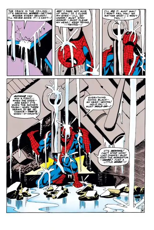 Spider-Man Struggling with Heavy Lifting