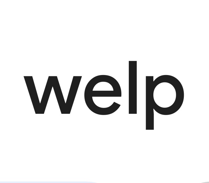 The image displays the word 'welp' in bold, black, lowercase letters centered on a plain white background. There are no…