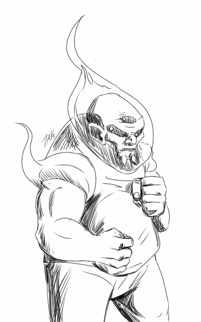 Daily Sketch Featuring the Fiery Blaze