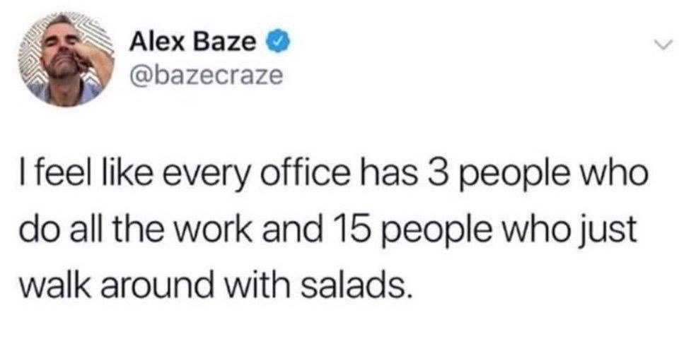 A screenshot of a tweet by verified user Alex Baze (@bazeccraze) shows his profile picture and the text: 'I feel like every…