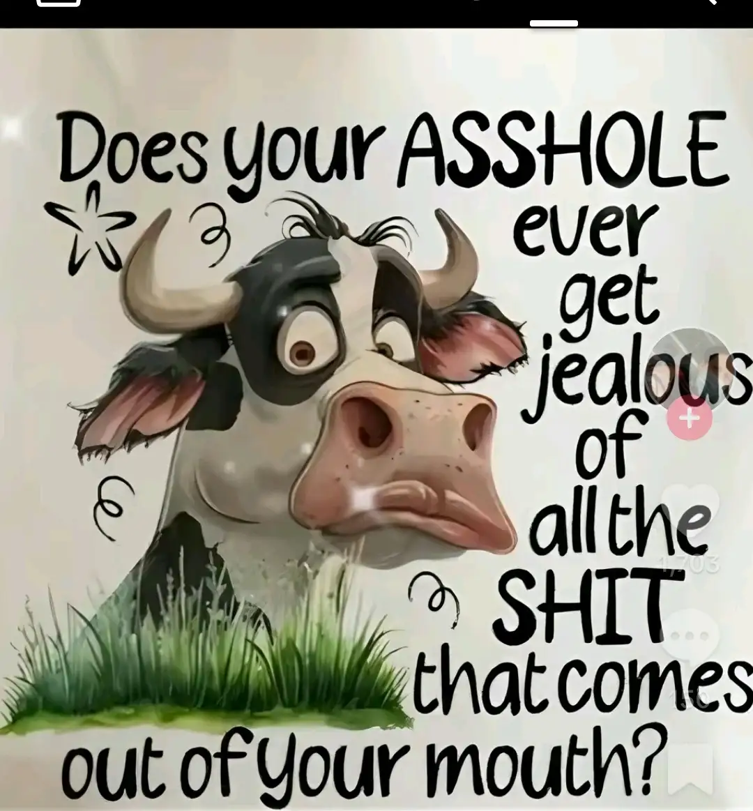 A cartoon cow with a surprised or confused expression is shown peeking over a grassy hill. The image is overlaid with bold…