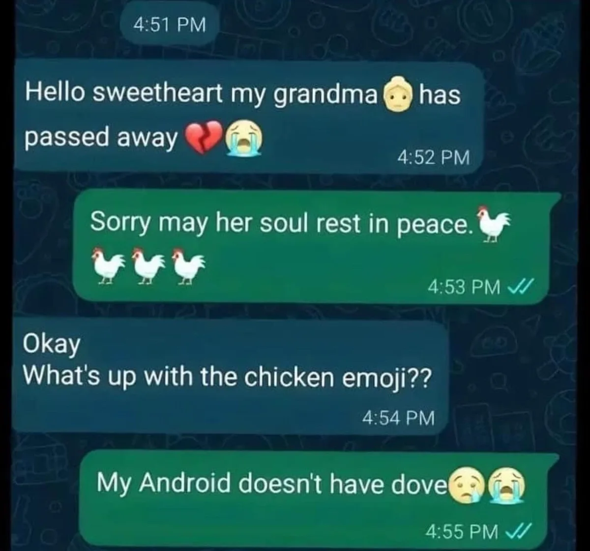 Rest in peace, cluck cluck cluck.