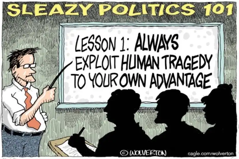A cartoon depicts a man in a white shirt and red tie, holding a pointer, teaching a class in front of a whiteboard. The…