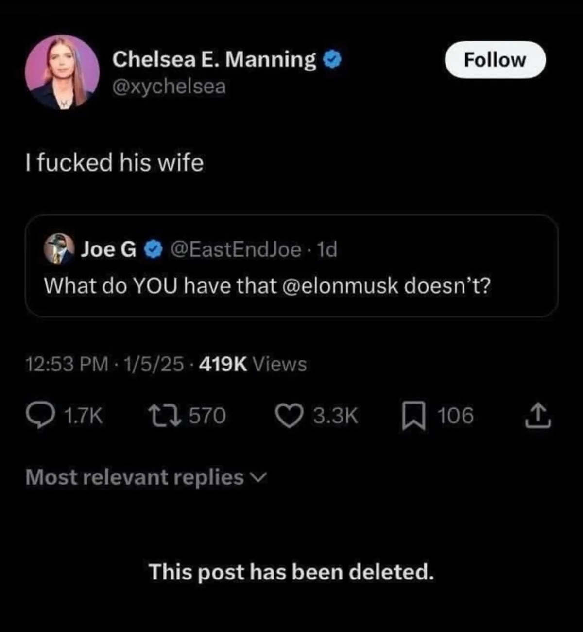 Reflecting on a Post That Was Later Deleted