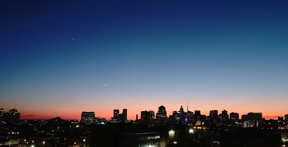 A Stunning December Sky Over Baltimore, MD in 2024