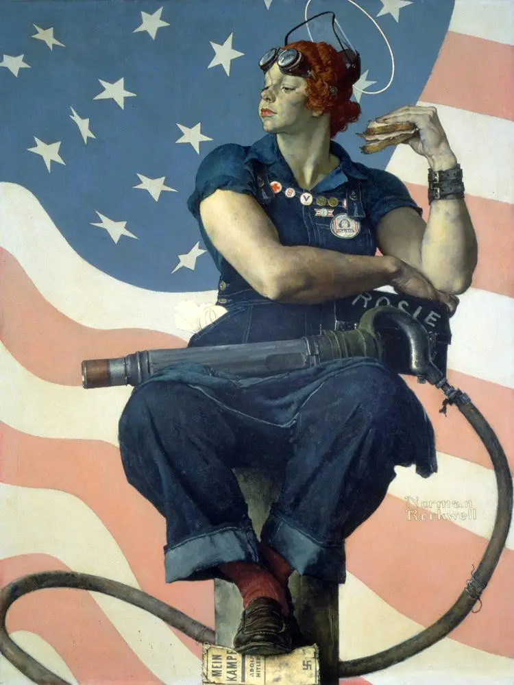 Rockwell's Rosie: A Bold Statement as She Tramples on a Book