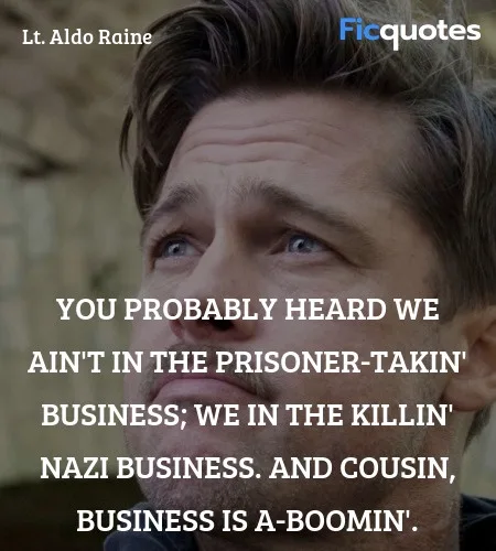 A close-up image of actor Brad Pitt with a serious, determined expression, looking upward. The overlaid text reads: 'YOU…