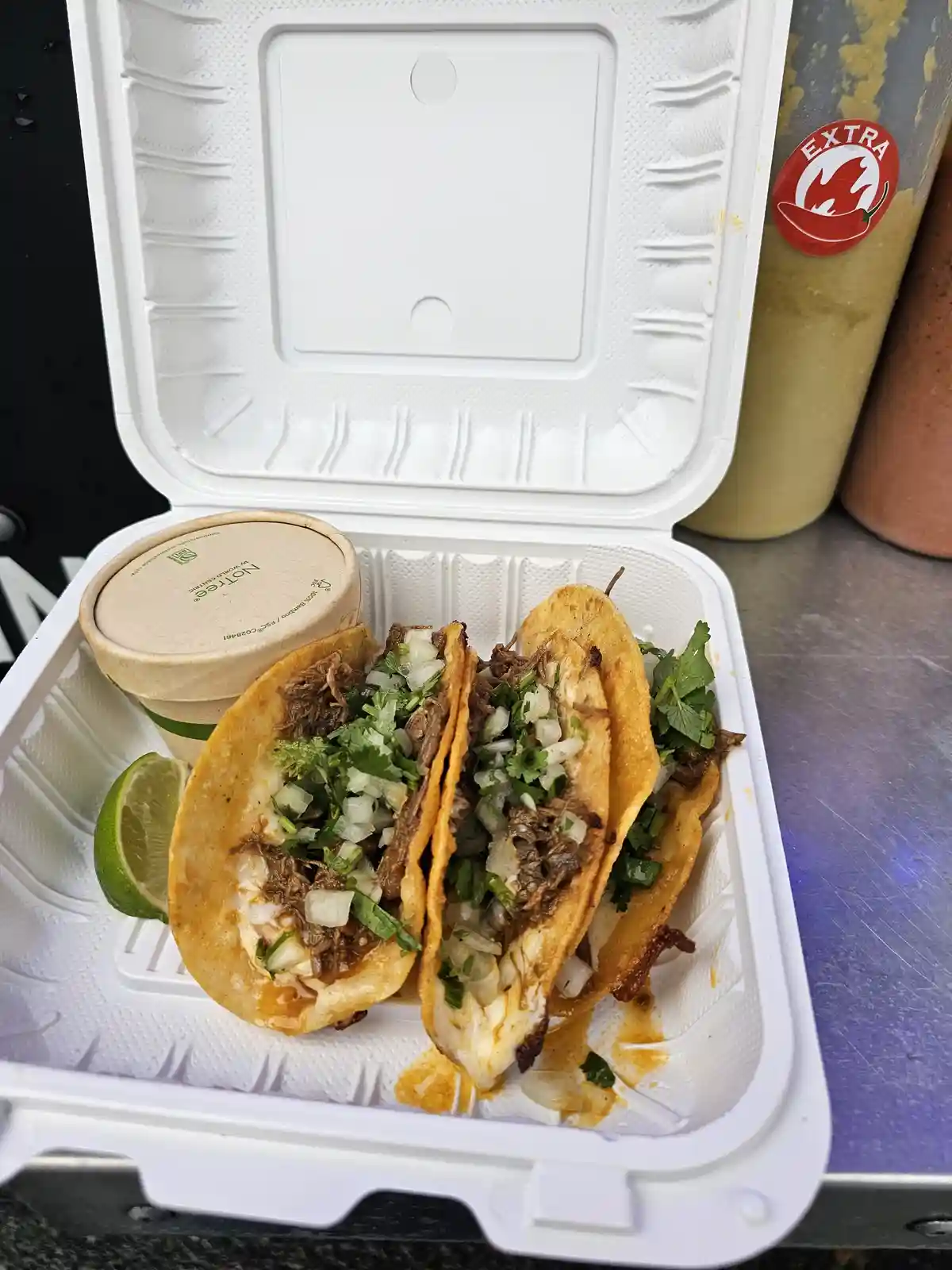 Indulging in Quesabirria Tacos for Lunch