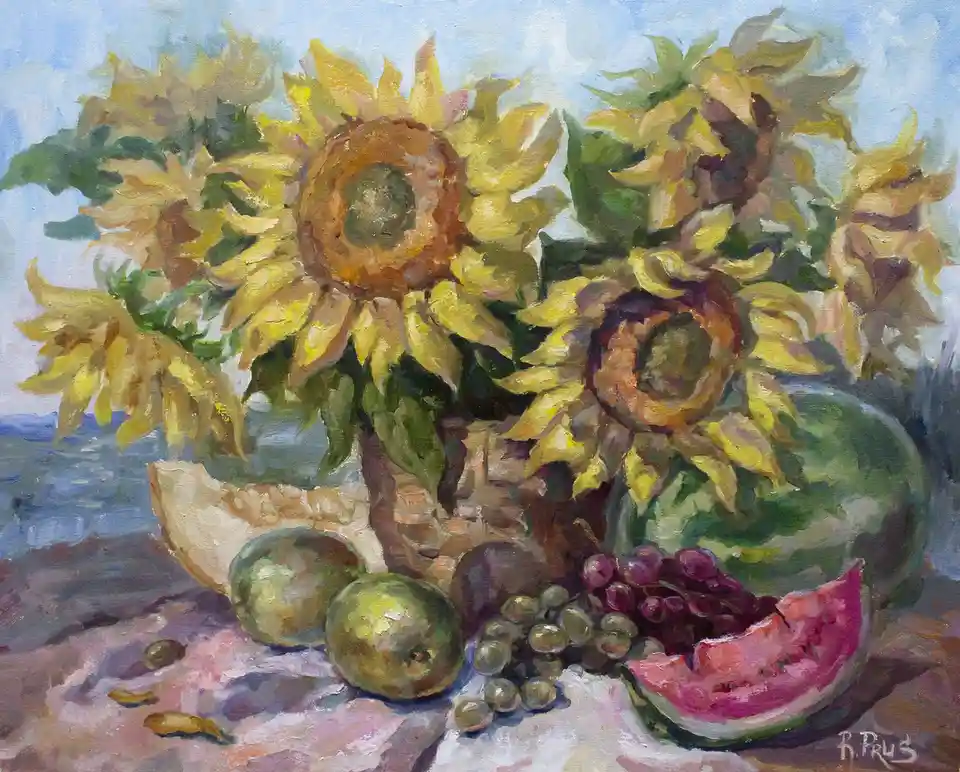 Sunflowers: My Artistic Expression on Canvas