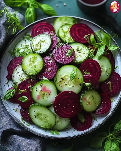 Refreshing Crisp Cucumber and Beetroot Salad Recipe