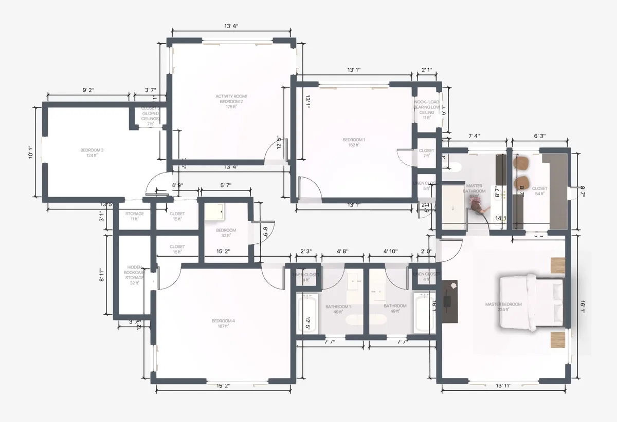 Which Second Floor Layout Maximizes Space Efficiency?
