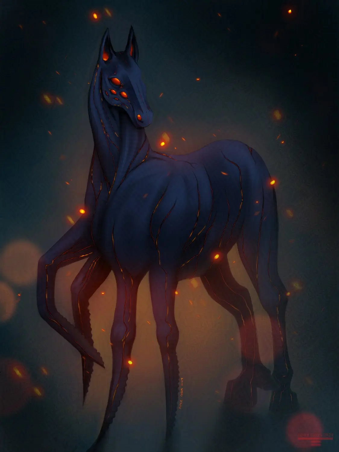 Check out my digital artwork: 'Ember Horse'