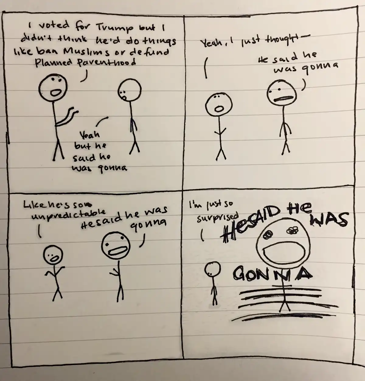 He promised he would do it!