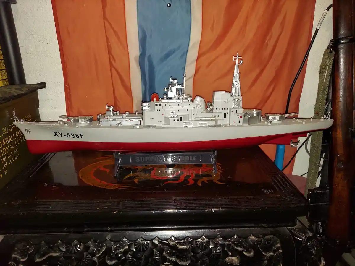 Successfully Assembled Model Warship Kit