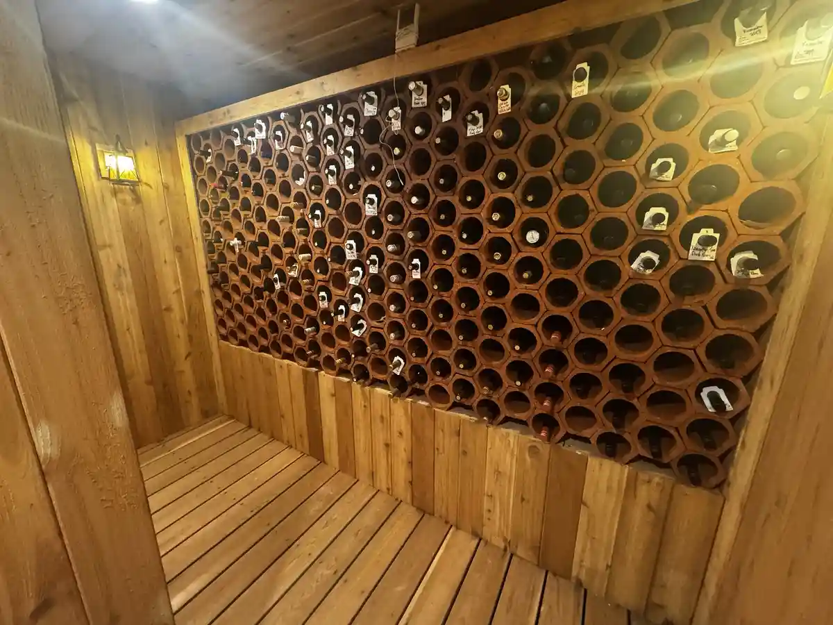 Exploring the treasures of the Wine Cellar.