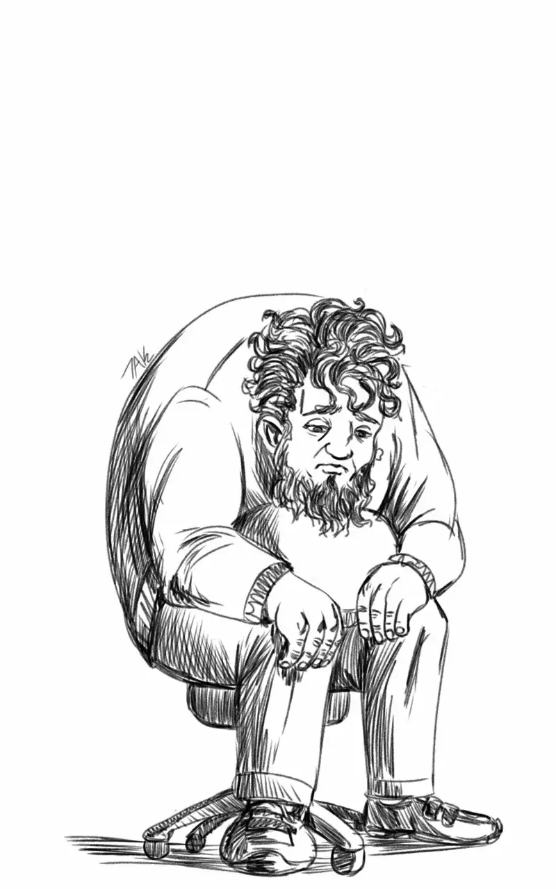 Daily Sketch: Yearning for a Well-Deserved Break