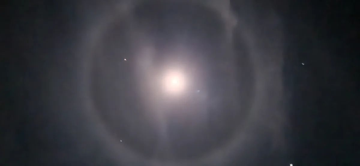 A Stunning Halo Surrounds the Moon