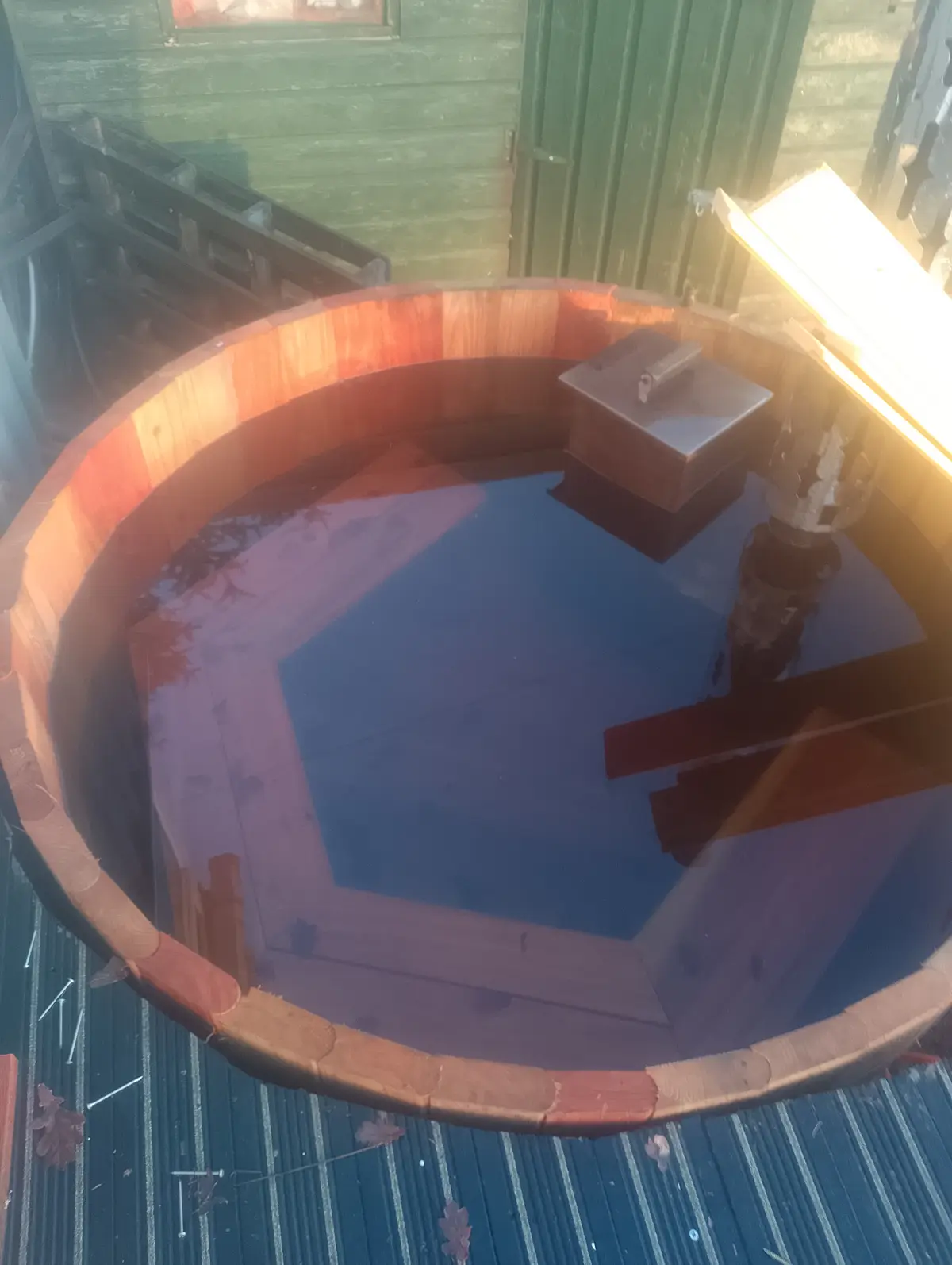 Hot tub project: 90% done and ready for relaxation