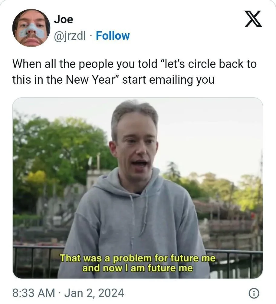 A screenshot of a tweet from user Joe (@jrzdl) shows a video clip of a man in a grey hoodie outdoors. The man has a…