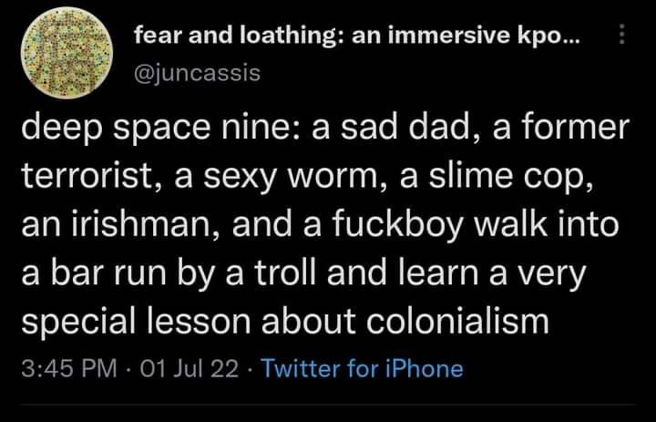 A screenshot of a tweet from user @juncassis, posted on July 1, 2022, at 3:45 PM via Twitter for iPhone. The tweet reads…