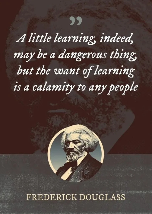 The image displays a quote overlaid on a dark, textured background with a faint, blurred portrait of a man. Below the quote…