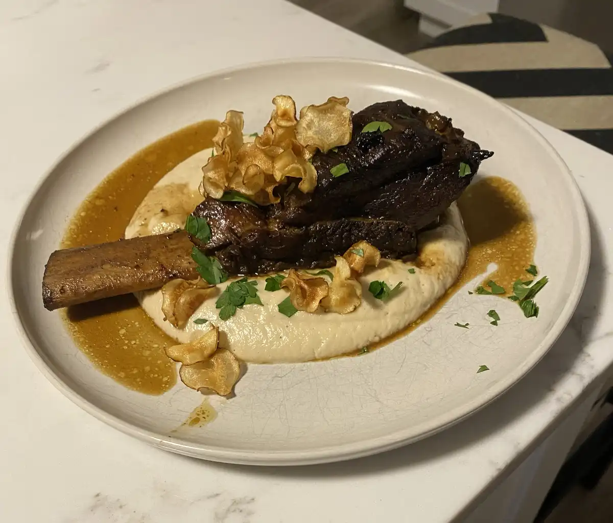 Gourmet Delight: Braised Shortrib with Soubise