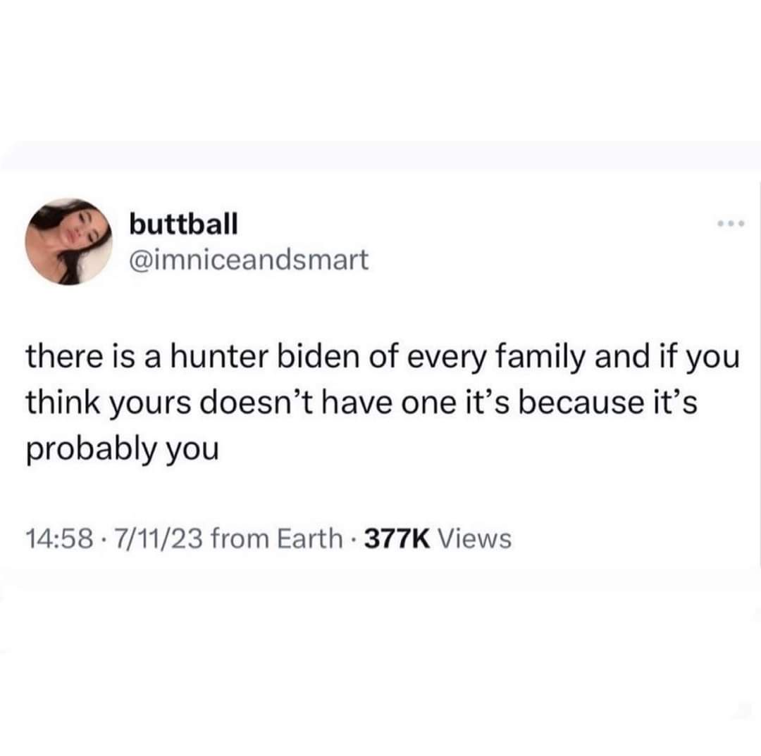 The image displays a screenshot of a tweet from user 'butttball' with handle '@imniceandsmart'. The tweet text reads: 'there…