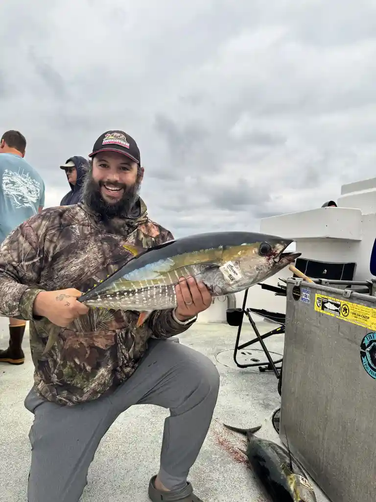 Celebrating My First Yellowfin Tuna Catch!