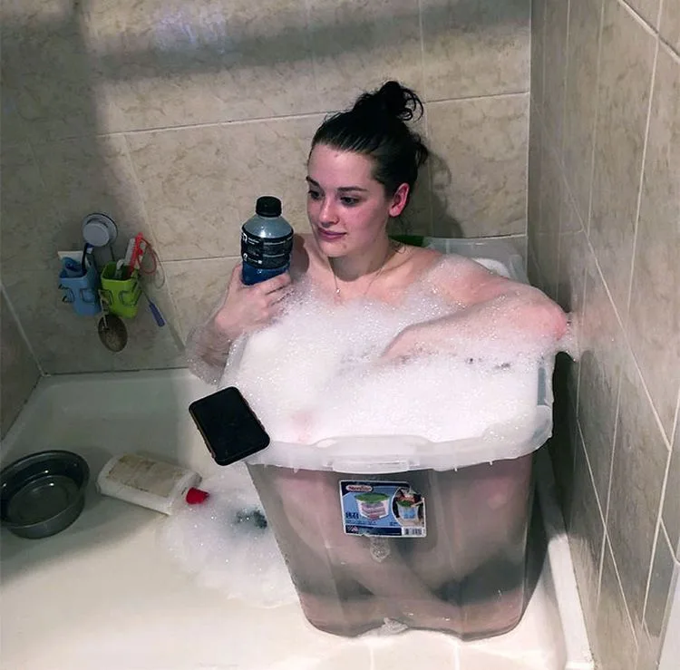 When you receive bubble bath as a gift but only have a shower!