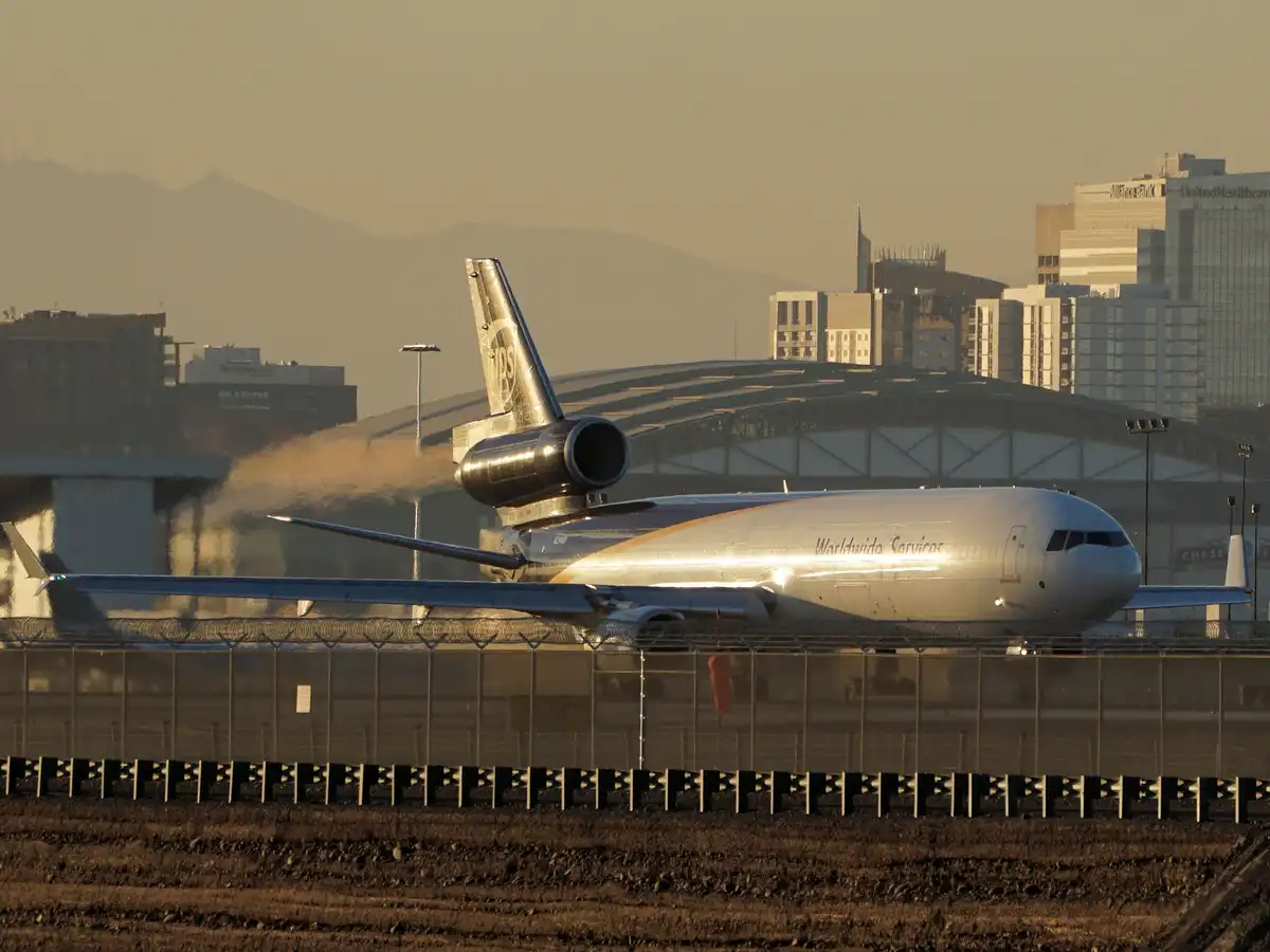 MD11 Touching Down at Sky Harbor Airport